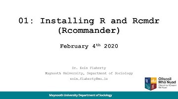 01 How to install R and Rcommander (Rcmdr)