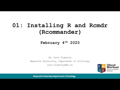 01 How to install R and Rcommander (Rcmdr)