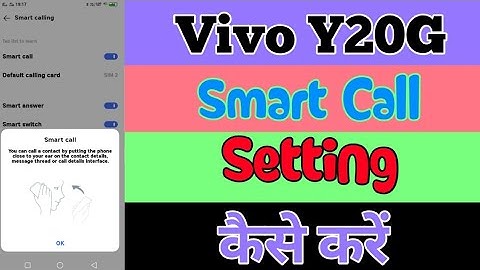 Vivo Y20G smart call setting || How To Smart Call Setting Vivo Y20g