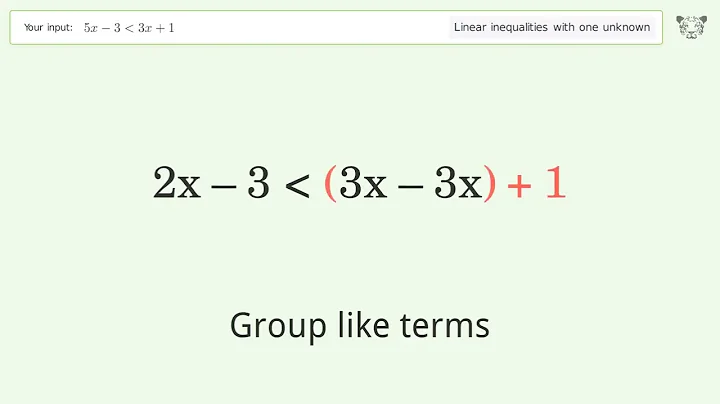 Solving Linear Inequalities: 5x-3 is Smaller Than 3x+1