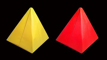 How to make A Paper Pyramid (Origami crafts) : HD