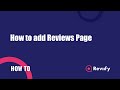 [Reviify] How to add Reviews Page to Shopify store