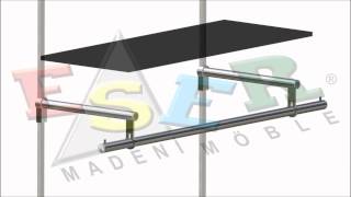 Mağaza Dekorasyon Ve Raf Sistemleri Ekipmanları - Rmrk-4A Ahşap Raf Askılık Kolu