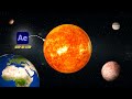 Create a Realistic Space Scene in After Effects |after effect tutorial for beginner |Motion Graphics