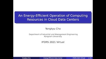 [Talk] An Energy-Efficient Operation of Computing Resources in Cloud Data Centers