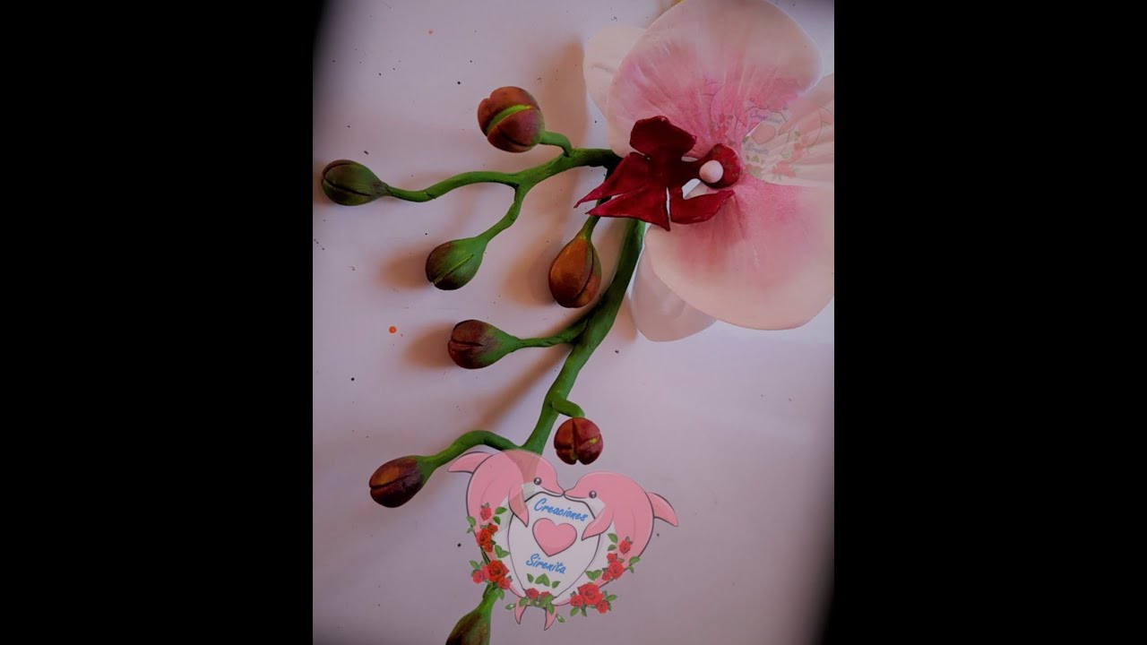 🐬Botones de orquídea  con acabado realista 😍😍hechos con fomi moldeable 😍😍😍🐬