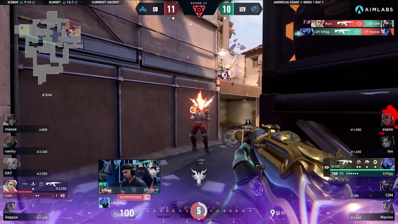 LEV kiNgg incredible 4K clutch vs Cloud9 | VCT Americas 2024