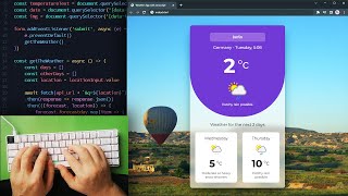 ASMR Programming - Weather App with Javascript - No Talking screenshot 4