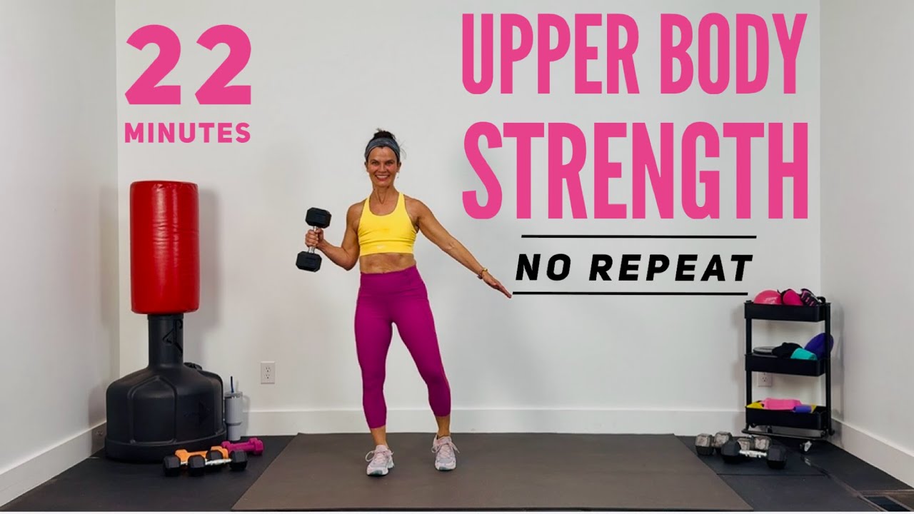 20 MINUTE UPPER BODY DUMBBELL WORKOUT FOR WOMEN 50+, NO REPEAT - YouTube