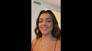 Malu Trevejo hot outfit, new tattoo | Instagram IG Live 11/14/2020