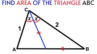 Can you find the area of the triangle ABC? | (Olympiad Math) | #math #maths | #geometry