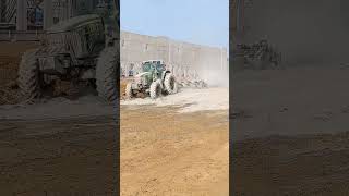 John Deere 7320 Tractor Plowing on Construction Site