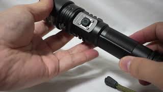 Shadowhawk LED懐中電灯 30000lm XHP70.2 IP67防水 5000mAh 21700電池