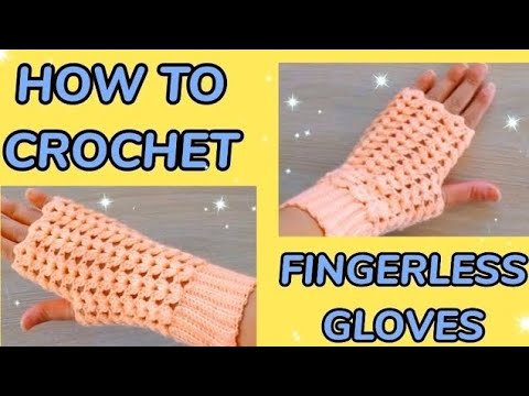 How to Crochet Easy Fingerless Gloves Mitts DIY Tutorial and Pattern for  Easy and Quick Gifts 