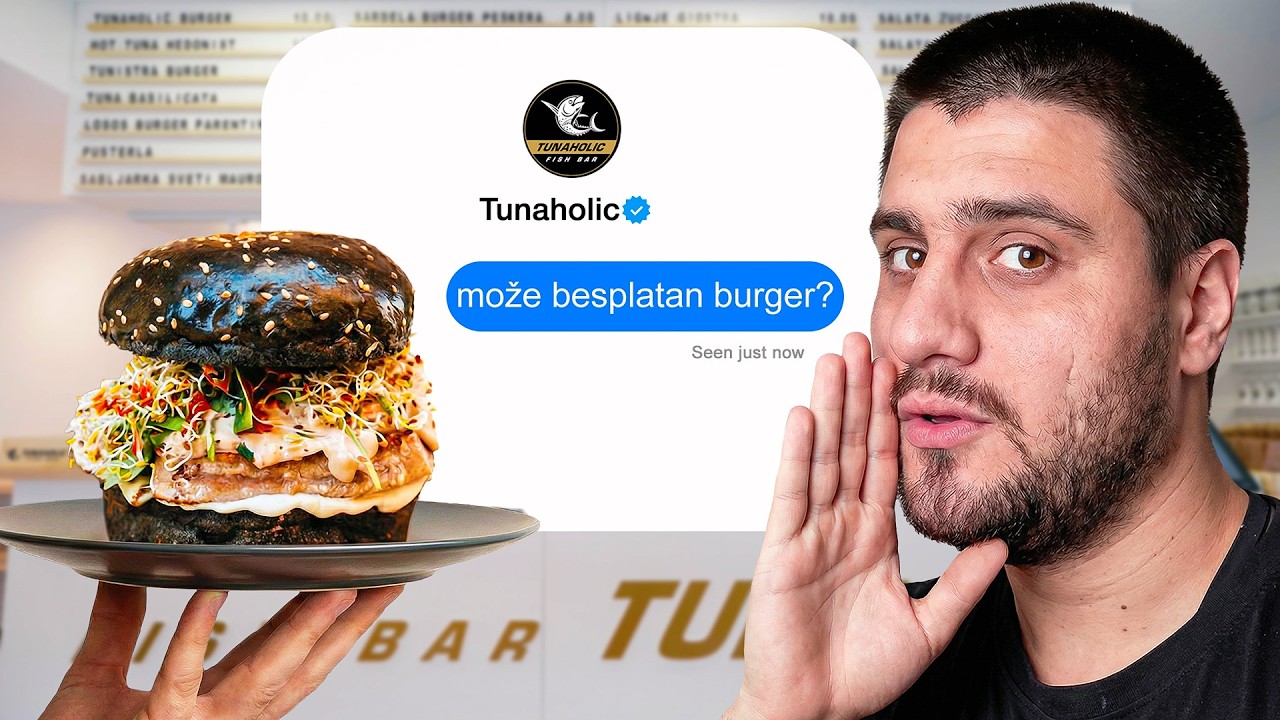 7 Dana Jedem BESPLATNO i Dobio Sam CRNI BURGER