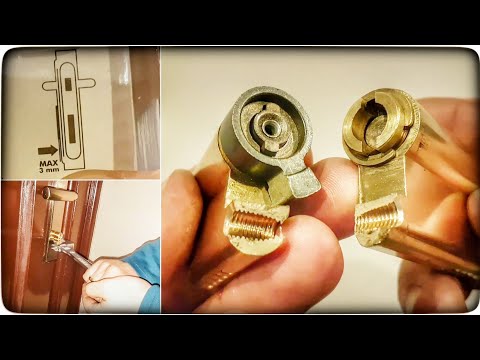 How to open the door lock without a key? Breaking the cylinder - WARNING
