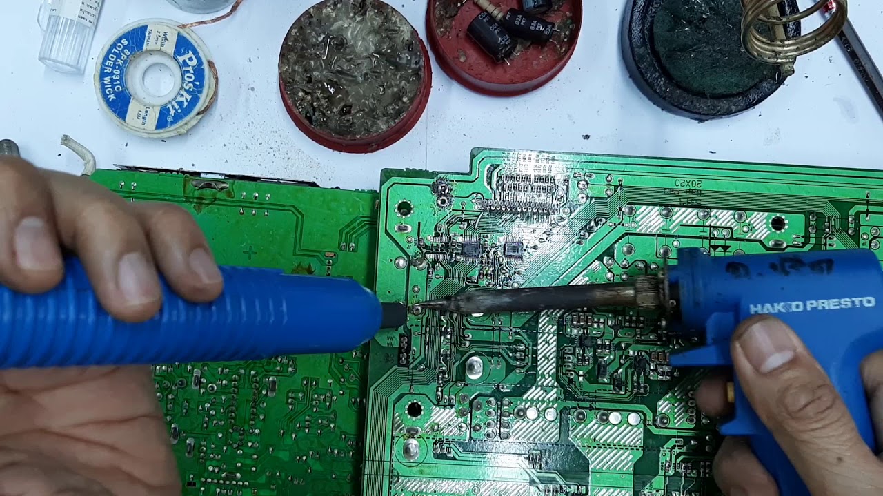 เทคนิค การ บัดกรี Update 2022 การถอดอุปกรณ์อิเล็กทรอนิกส์ออกจากแผ่นวงจร (Removing electronic devices on a circuit board)