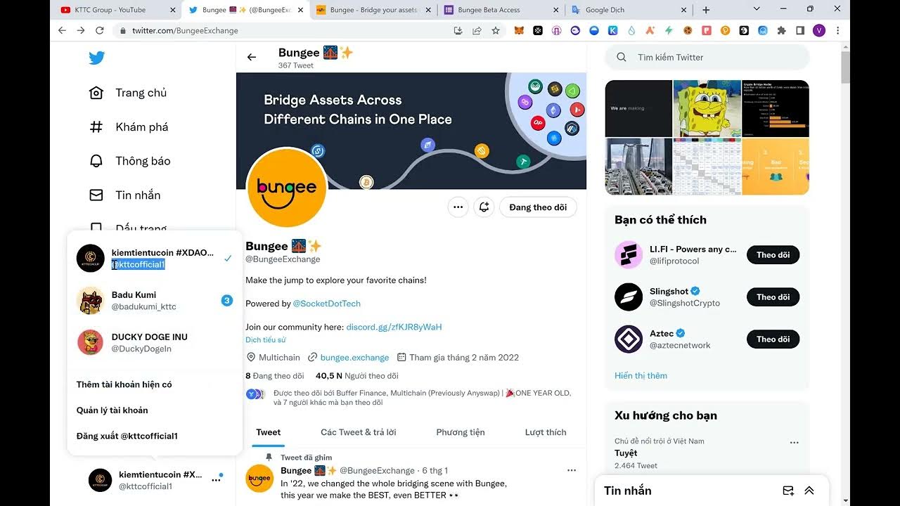 Hướng Dẫn Tham Gia Whitelist Dự án Bungee Exchange Tiềm Năng! YouTube