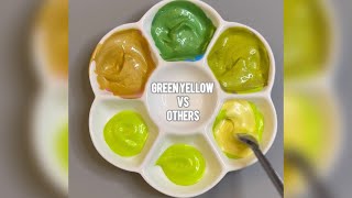 Strange color recipes- which color do you like? #colormixing #paintmixing #oddlysatisfying #asmr