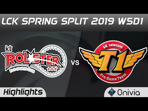 KT vs SKT Highlights Game 1 LCK Spring 2019 W5D1 KT Rolster vs SK Telecom T1 by Onivia