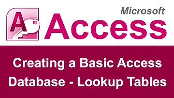 Creating a Basic Access Database - Lookup Tables and Data Types