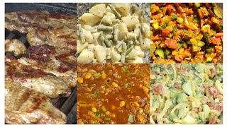 4 braai Sides|Potato salad|Egg \&cucumber salad|Cooked\& uncooked chakalaka#southafrican YouTuber