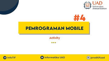 Pemrograman Mobile Pertemuan 4 - Activity