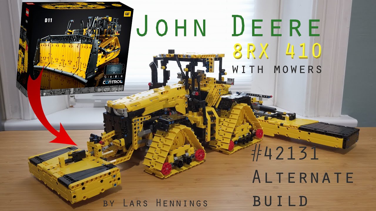Lego Technic John Deere 8RX 410 with mower combination! - A #42131