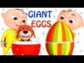 Five Little Babies Opening Giant Eggs | Zool Babies Fun Songs | Five Little Babies Collection