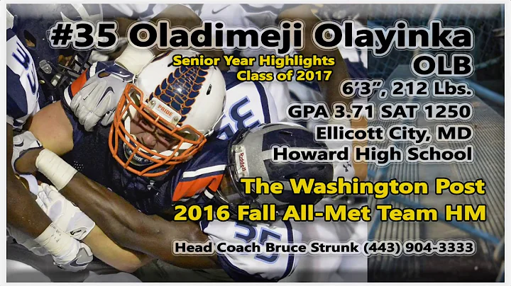 Oladimeji Olayinka Football Highlight Video Sr. Yr...