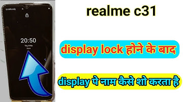 अपना नाम लिखे realme c31 lock screen pe name kaise likhe | how to lock screen name in realme c31