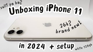 Unboxing iPhone 11 in 2024 | white 128gb | +setup
