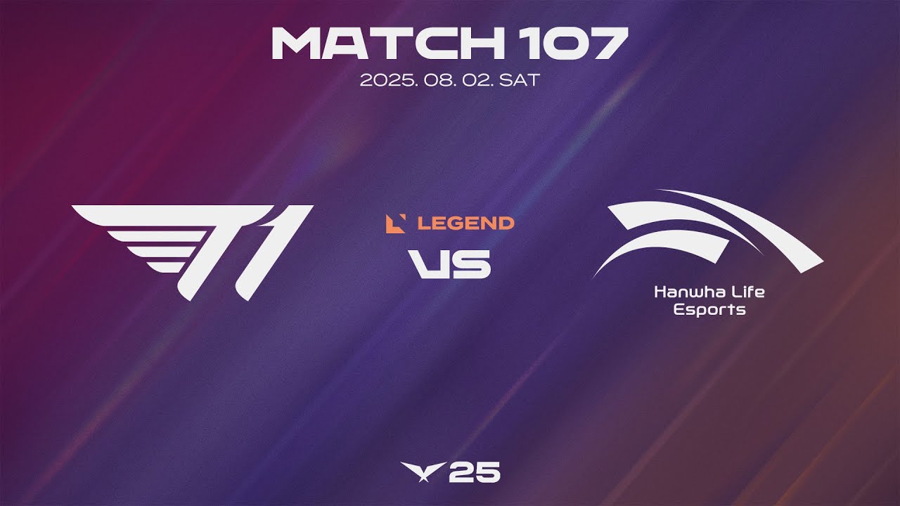 T1 vs HLE | 매치 107 하이라이트 | 08.02 | 2025 LCK