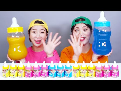 Bottle Jelly Candy Mukbang DONA Thai