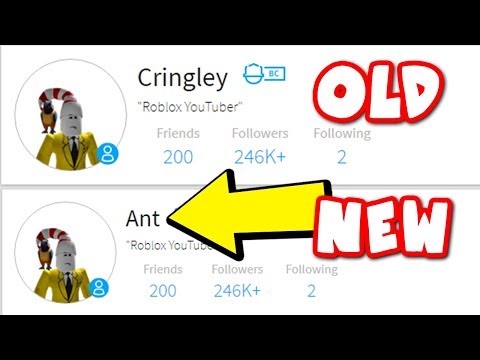 Changing My Roblox Name To Ant Youtube - roblox usernames of youtubers