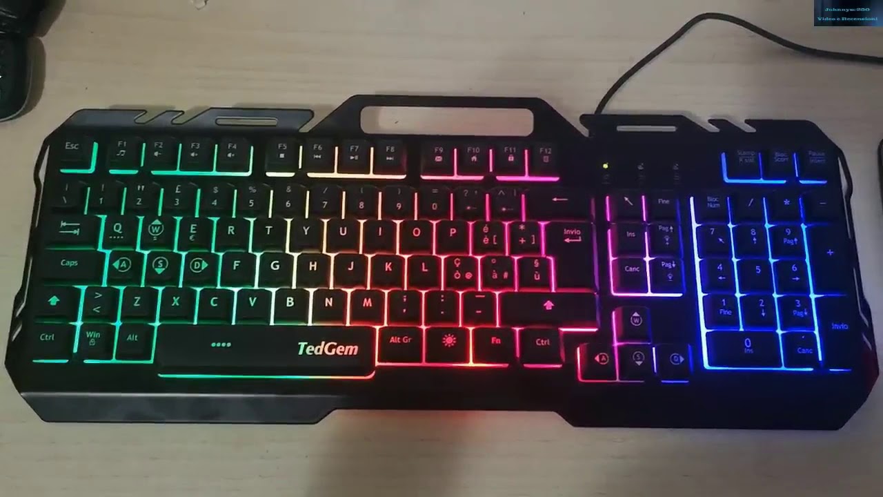 Tastiera Gaming/ Ufficio In Metallo Retroilluminata – USB, Inglese, Nera, Nuova - Foto 4