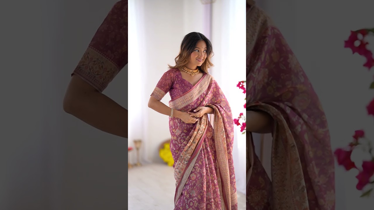 Lavender Pink Premium Handloom Saree