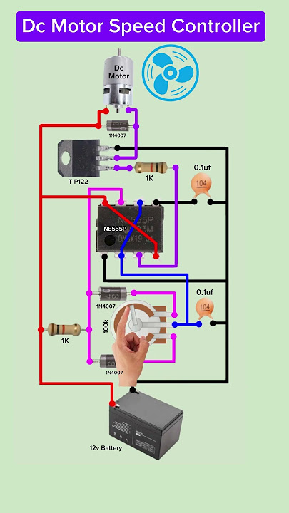 DC Motor Speed Controller Circuit | PWM Circuit Using 555 Ic #shorts #555 #tech