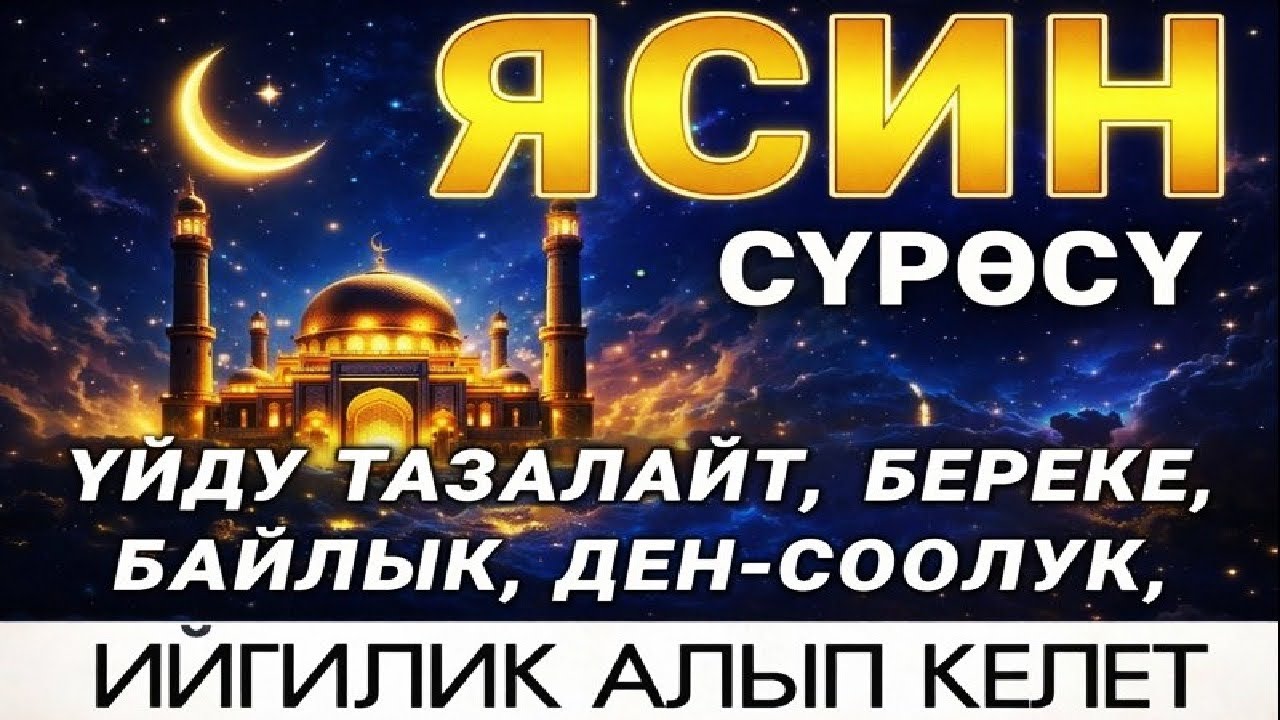 ЯСИН СҮРӨСҮ БАРДЫК ЖАМАНДЫКТЫ ЖОК КЫЛАТ.ИН ШАА АЛЛАХ.