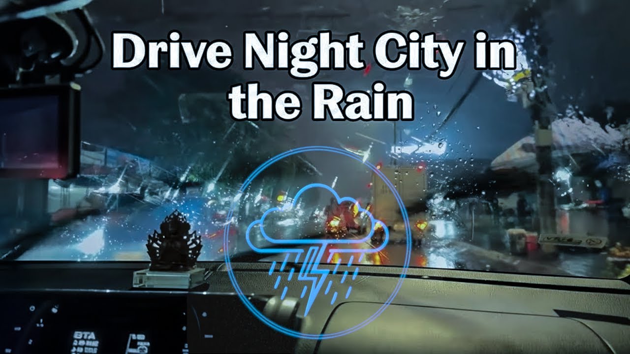 Drive Night City In The Rain ⛈️ - YouTube