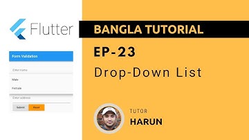 Flutter Tutorial 23 -  Drop-down list [Bangla]