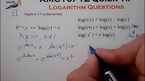 AMC10/12 Prep: Logarithms