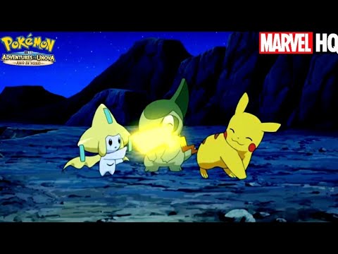 Ash Meets Legendary Pokemon Jirachi In Unova Region Pokemon Black And White Pokemon Season 16