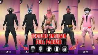 ➡️ PACK de TEXTURA INSTAPLAYER na ROUPA PADRÃO ANTI BAN + EMOTE de ENTRADA ( Sem Bugs ) TEXTURA FF