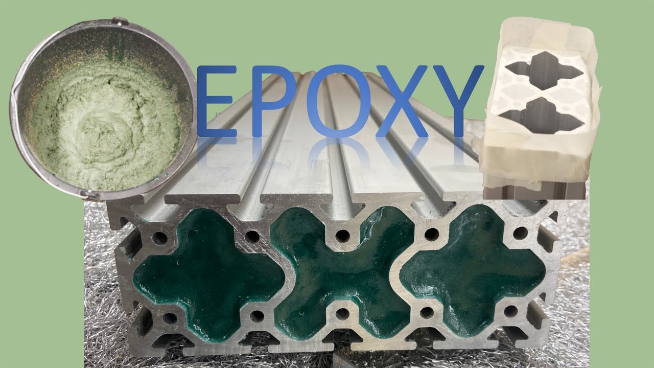 Aluminium Profile auffüllen mit Epoxid Harz und Sand auffüllen / Epoxy Sand