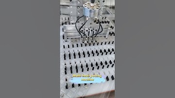 The potting machine with multiple dispensing nozzles enables efficient and precise glue application.