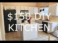 DIY Faux Granite Countertops and Painted Cabinets $150 TOTAL!!