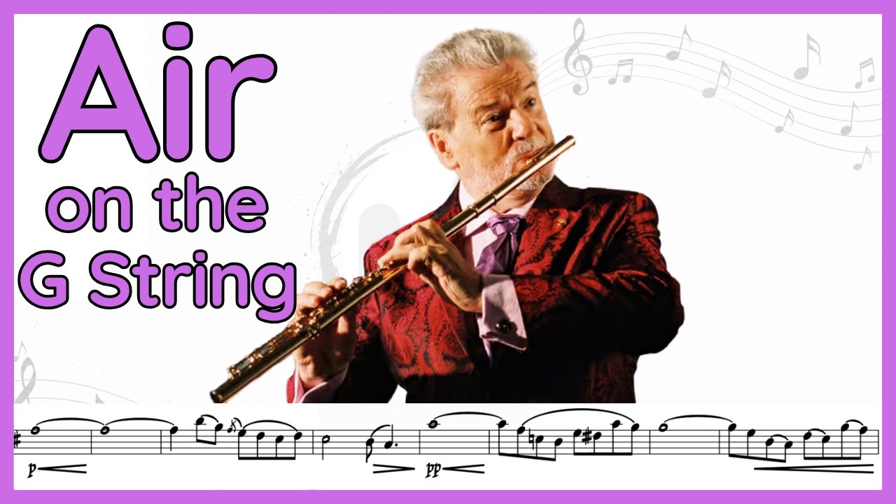 Air on the G string - Flute (C) Transcription - James Galway - YouTube