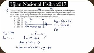 PERBESARAN BERAKOMODASI MAKSIMUM pada MIKROSKOP | Soal Ujian Nasional Fisika 2017 No 27