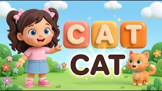 CVC Word Garden 🌸🐱 | Learn C-A-T with Mia | Kids Phonics